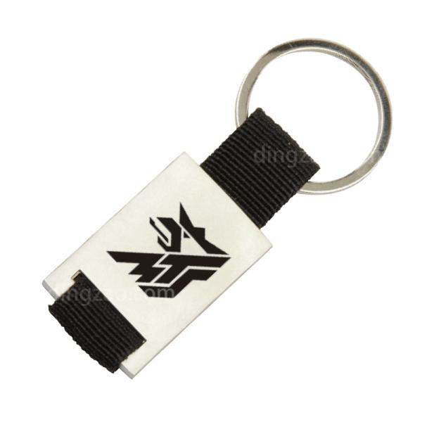 Metal Key Ring with Strap