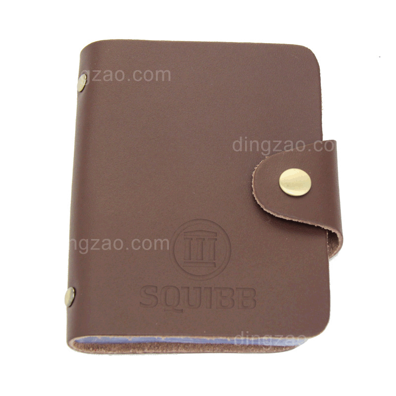 Leather Business Card with Buckle (7.4 cm)