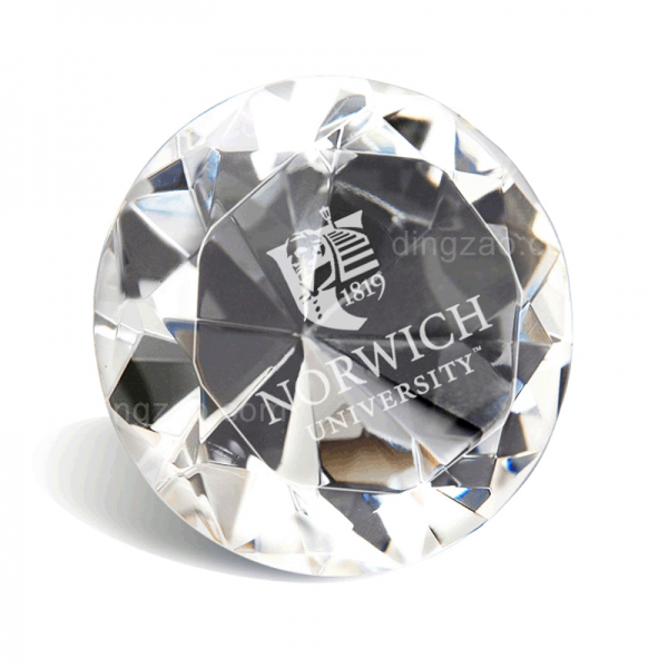 Diamond-shape Crystal Paperweight (6 cm)