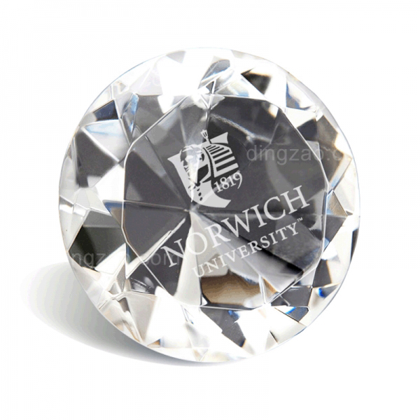 Diamond-shape Crystal Paperweight (9.9 cm)