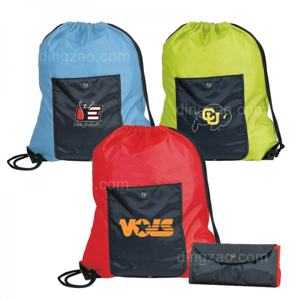 Drawstring Bag With Front Pocket