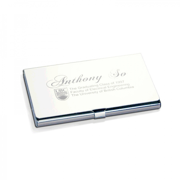 Mirror-polished Metal Card Holder