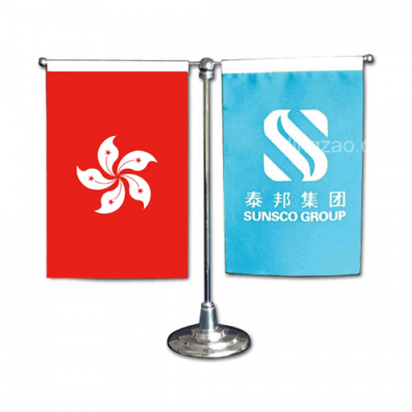 "T" Shape Table Flag with Stand