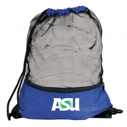 Mesh Drawstring Bag With Pocket