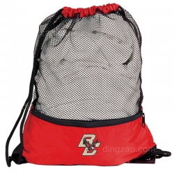 Mesh Drawstring Bag With Pocket