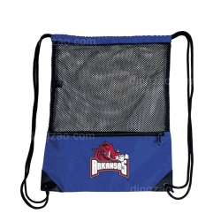 Mesh Drawstring Bag With Pocket