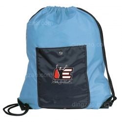 Drawstring Bag With Front Pocket