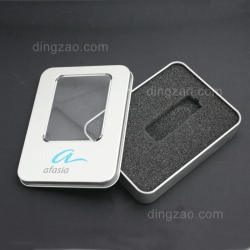 Rectangular USB Metal Box with Window