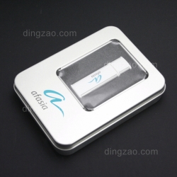 Rectangular USB Metal Box with Window