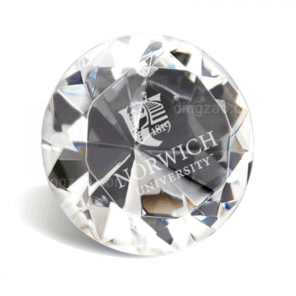 Diamond-shape Crystal Paperweight