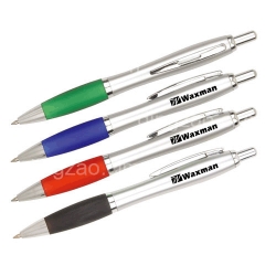 Silver Ballpoint Pen With Soft Grip