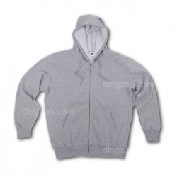 Zippered Hooded Sweatshirt