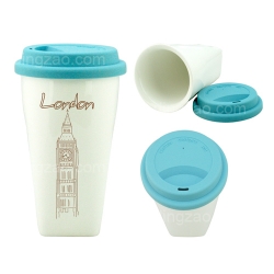 Square Bottom Tumbler with Rubber Lid