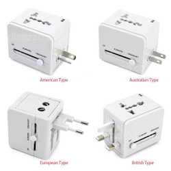 Universal Travel Adapter with Double USB