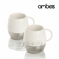 Tummy Ceramic Mug with stainless Base