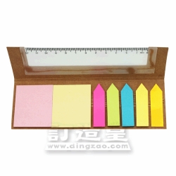 Eco Friendly Sticky Memo Notepad with Ruler Set