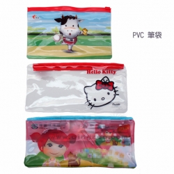 PVC內網格拉鏈筆袋