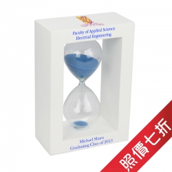 (促銷)木制白色沙漏 (15cm)
