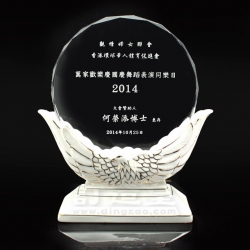 白瓷合成水晶獎座系列 香港環球華人體育促進會有限公司