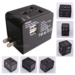 Universal Travel Adapter with Double USB