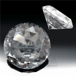 鑽石型合成水晶紙鎮 私人訂購